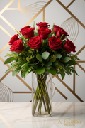 Reason Of Love - 12 Red Roses With Vase